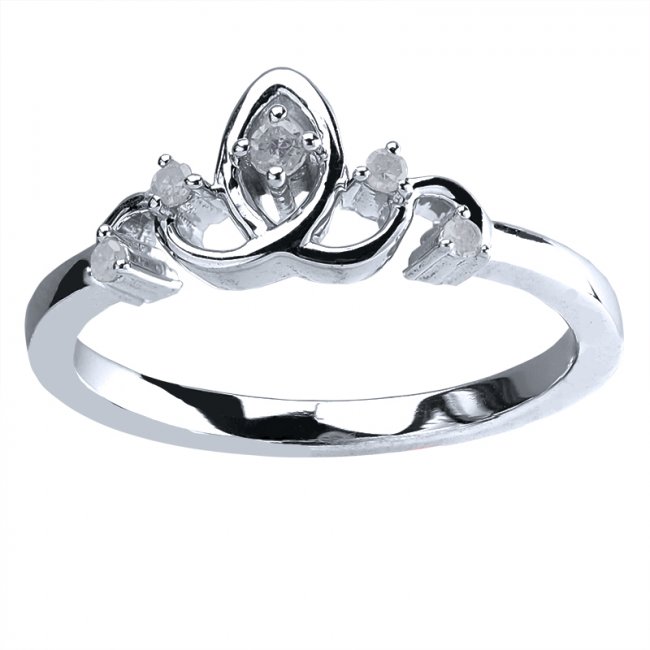 Stříbrný prsten s Diamantem