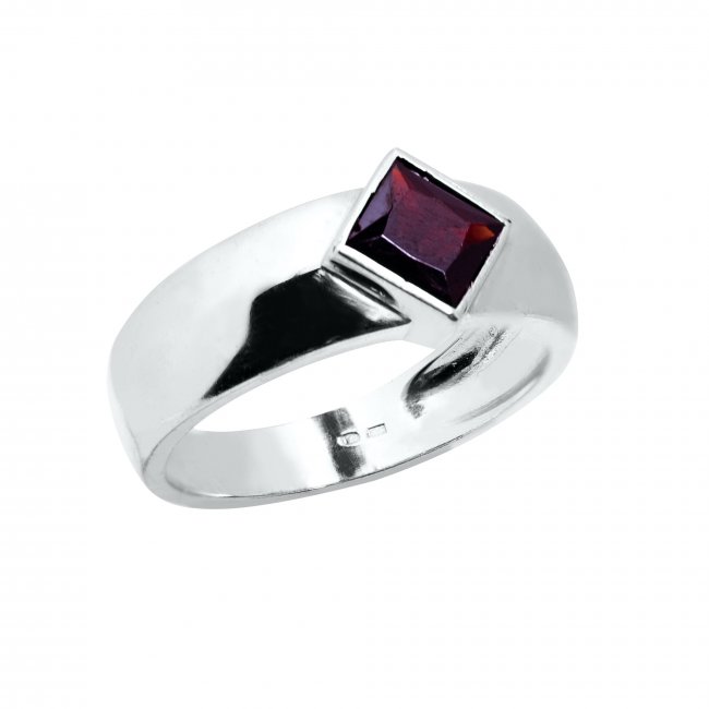 Pánský stříbrný prsten s Granátem