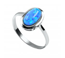 Stříbrný prsten s australským modrým Opálem