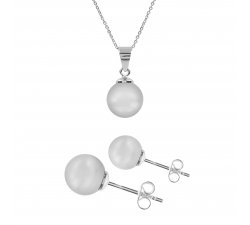 Stříbrná souprava z perel Swarovski