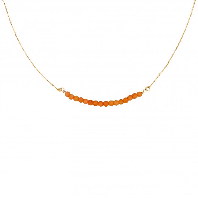 Náhrdelník Chocker Orange Beads Wire