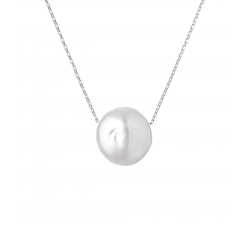 Stříbrný náhrdelník s barokní perlou Gaura