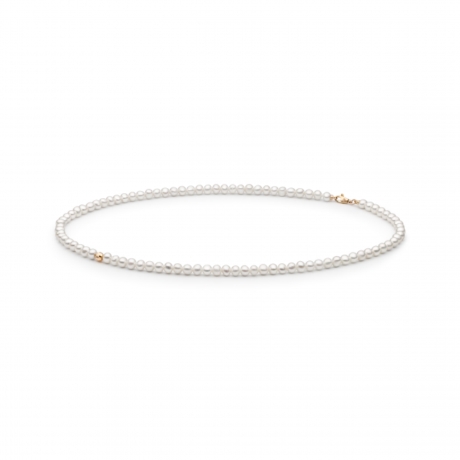 Luxusní perlový náhrdelník se 14kt růžovým zlatem