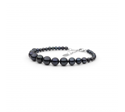 Luxusní dámský náramek z pravých černých perel
