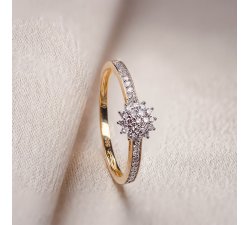 Luxusní zlatý prsten s diamanty