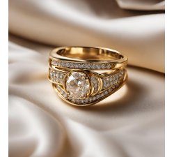 Jedinečný zlatý prsten s Diamanty