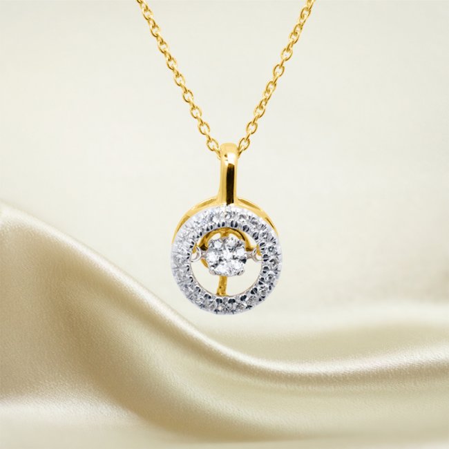 Zlatý náhrdelník s diamanty