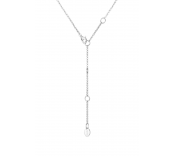 Stříbrný náhrdelník se sladkovodní bílou Gaura perlou