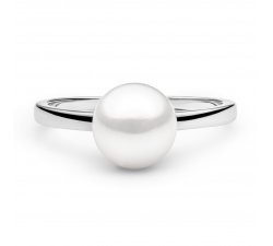 Stříbrný prsten s bílou Gaura perlou